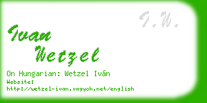 ivan wetzel business card